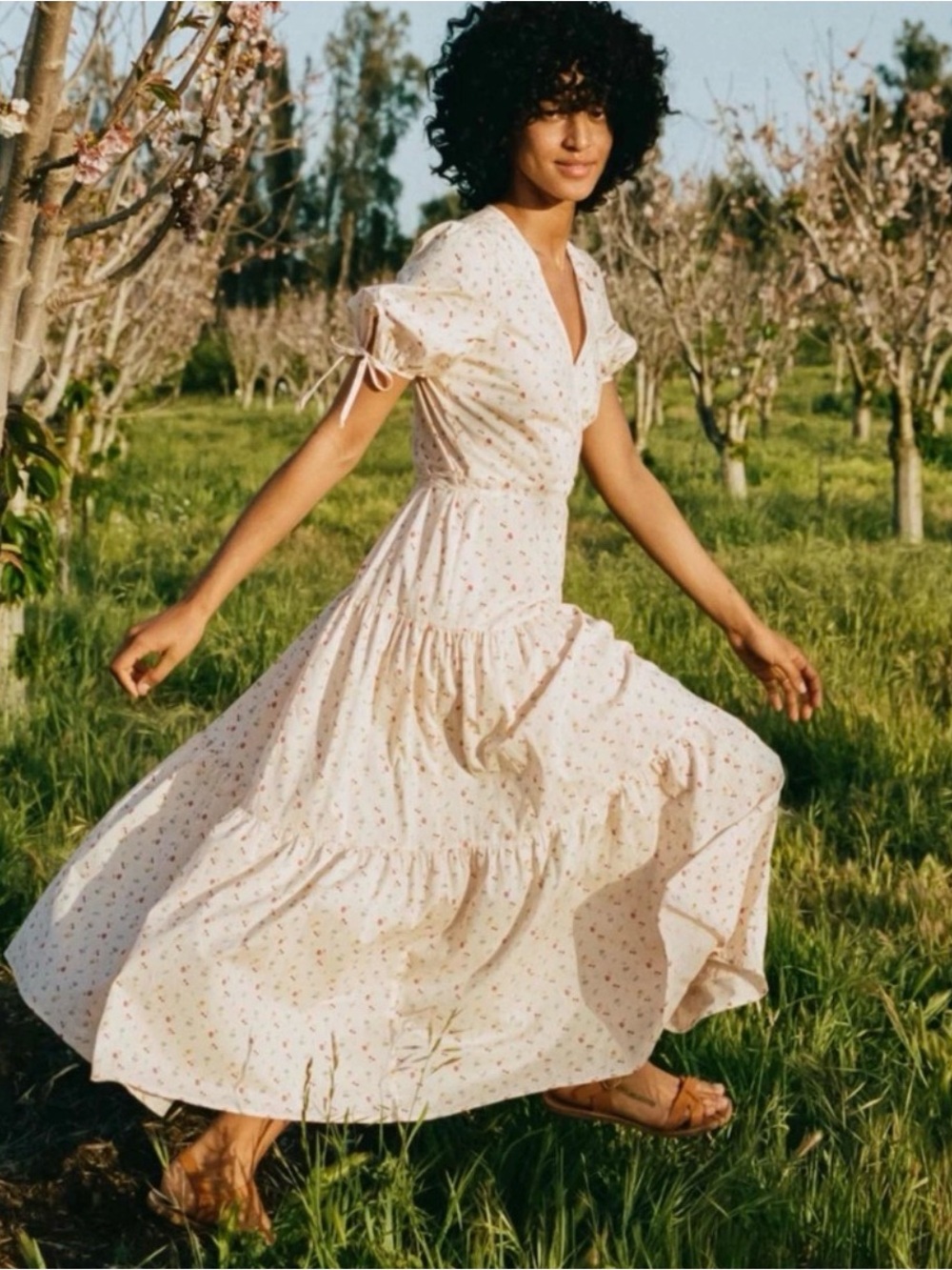 Christy Dawn Cream Floral Maxi Dress